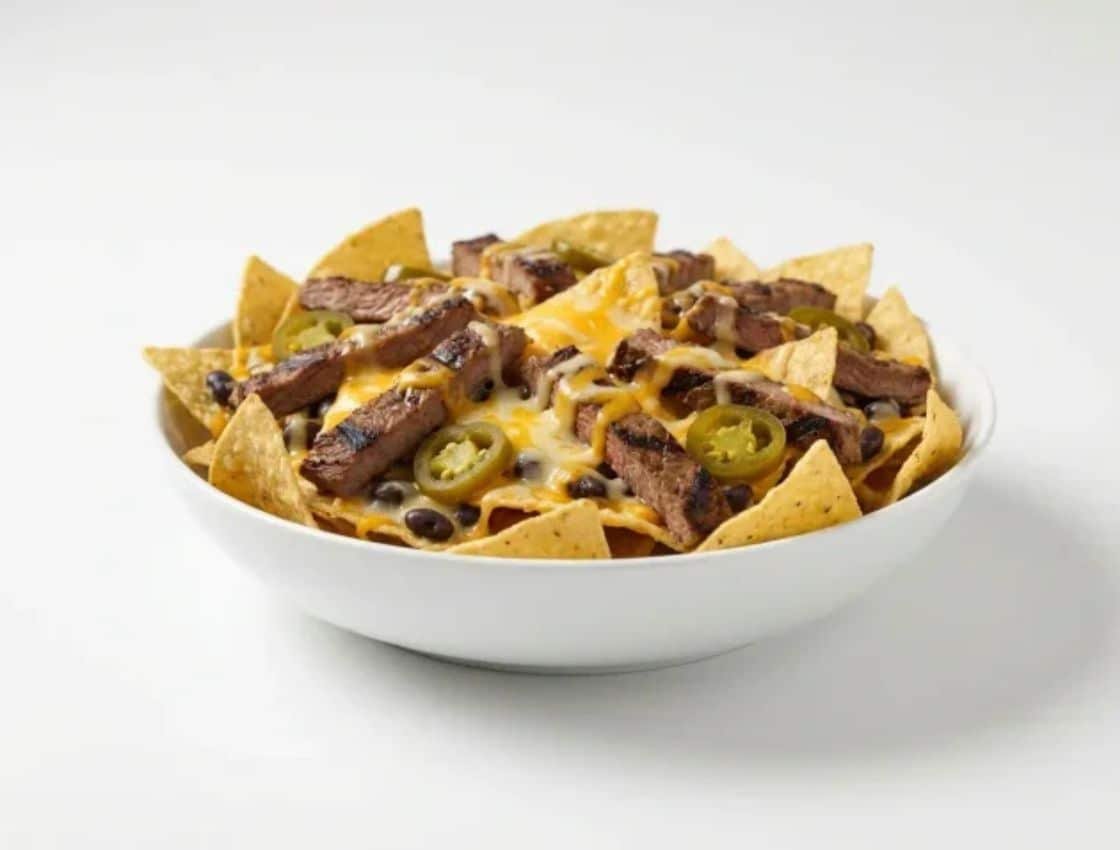 Nachos with steak